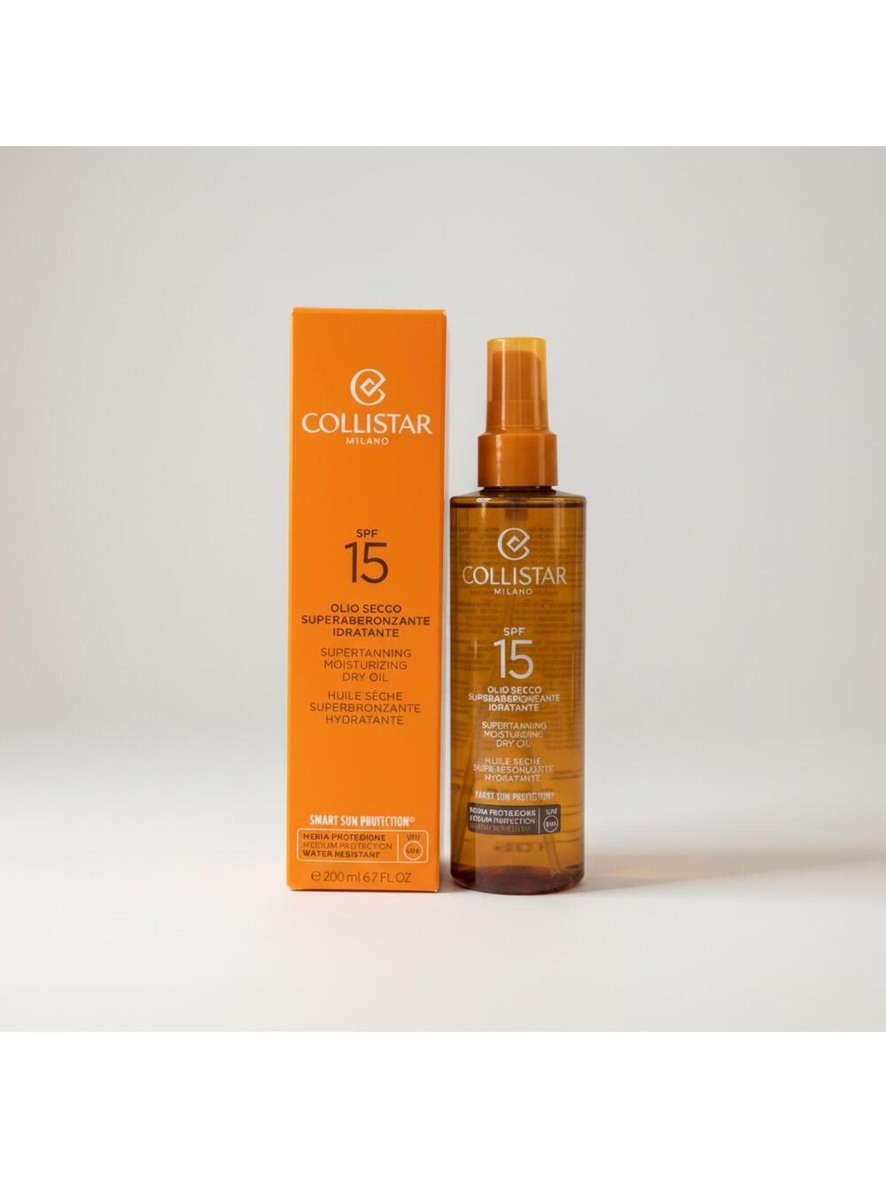 Collistar Milano SPF 15 Supertanning Moisturizing Dry Oil 200ml / 6.7 oz New - Picture 1 of 1